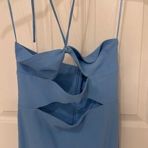 Zara Light Blue Backless Dress